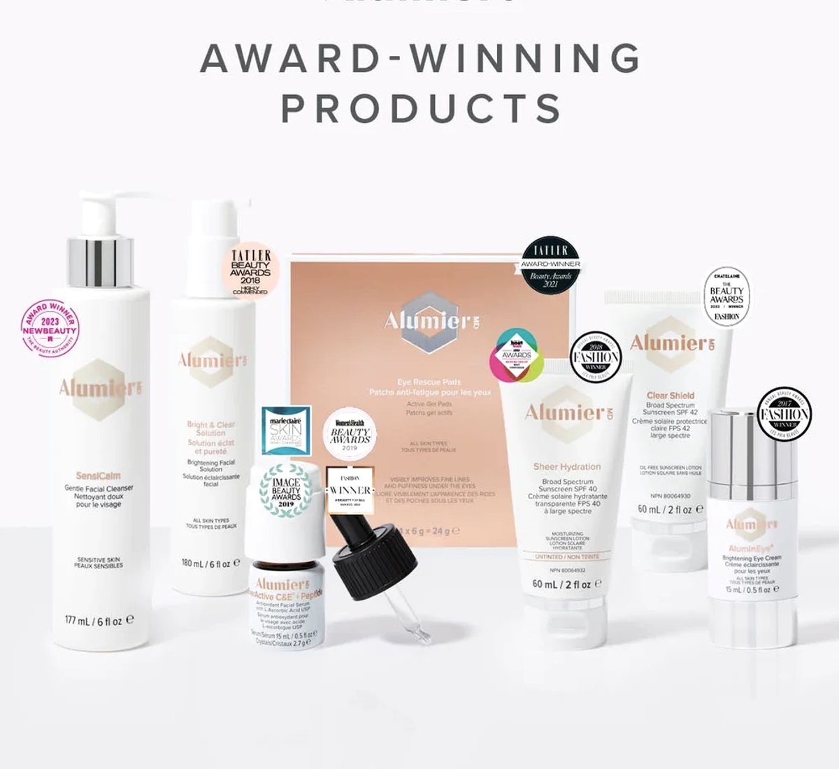 Professional skincare product range